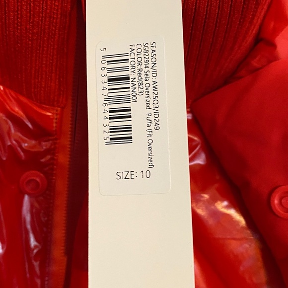 Ellesse Shiny Red Kids Puffer Jacket - Picture 2 of 2